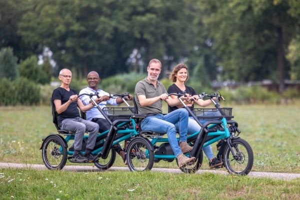 Side by side tandems to cycle with a disability