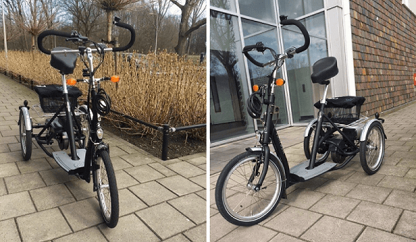 Dreirad elektrisches stehfahrrad