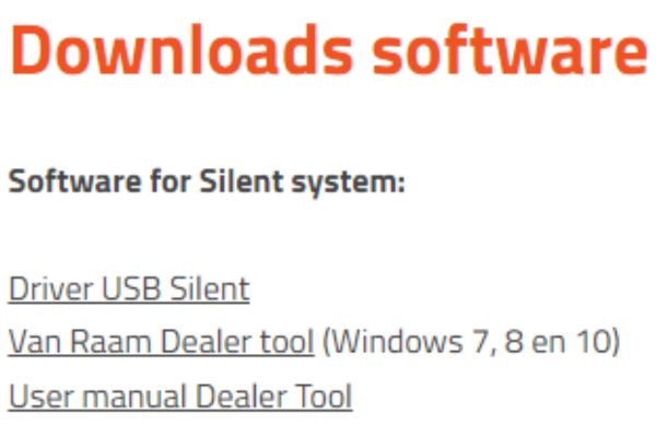 Van Raam Dealer Tool downloading