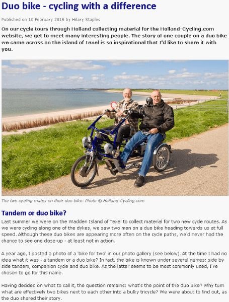 parallel tandem Niederlande