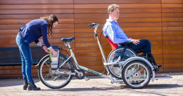 Cycling with a Van Raam cargo bike transport - electric cargo bike transport