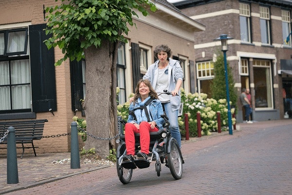 Van Raam OPair wheelchair bike as bike taxi Van Raam OPair wheelchair bike as bike taxi