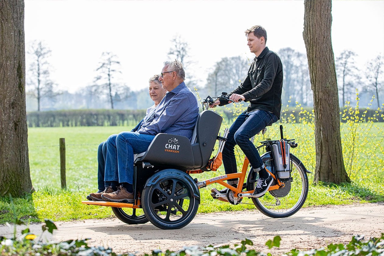 Van Raam Rickshaw Bike Chat cycling with a volunteer