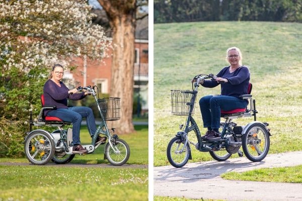 Scootmobielfiets met fietsstand en scootmobielstand Van Raam