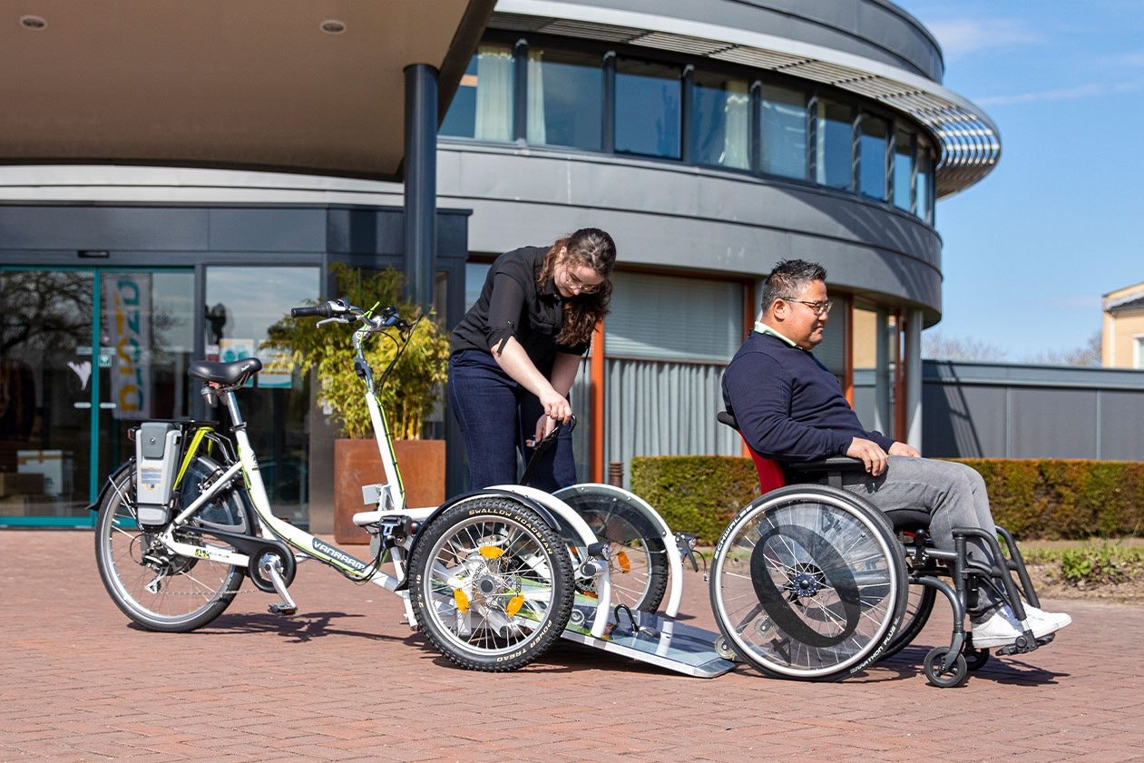 Reinforced VeloPlus wheelchair bicycle platform Van Raam