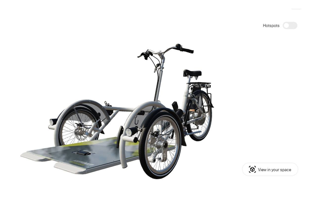 VeloPlus wheelchair bike Van Raam Virtual Reality