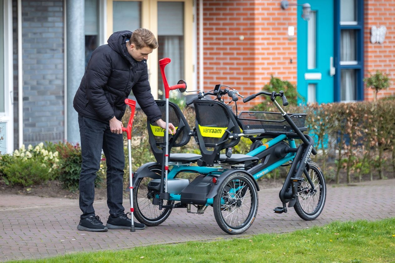 Fun2Go Doppel Fahrrad mit doppeltem Stockhalter Van Raam