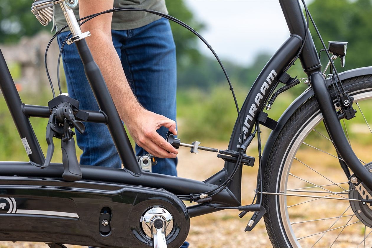 Van Raam Tandem Lengkung hinter und Teilbarer Rahmen