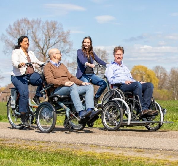 Wheelchair bicycle for blind at Van Raam adapted bikes