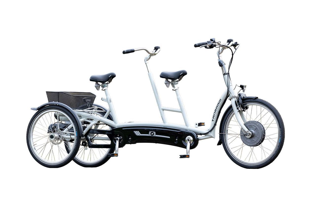 Twinny Plus Dreiradtandem für Erwachsene Van Raam achatgrau
