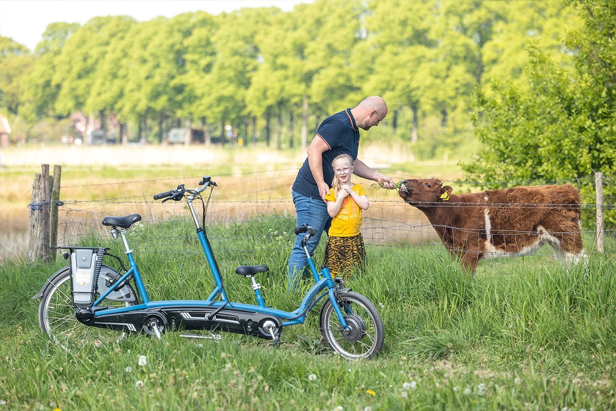 Parent child tandem bike Van Raam Kivo