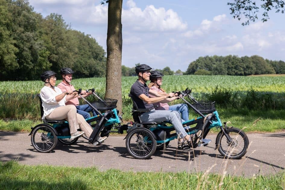 Fietsen met een wisselend energieniveau Van Raam FunTrain duofietsaanhanger