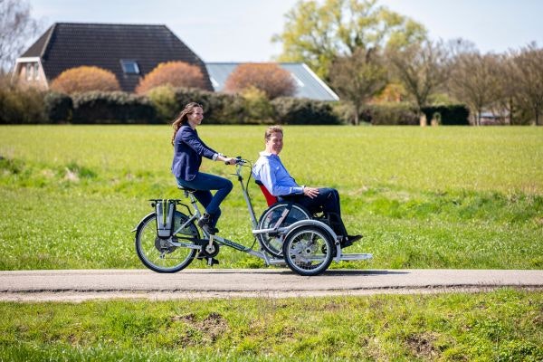 Wheelchair transport bike VeloPlus by Van Raam also suitable for children