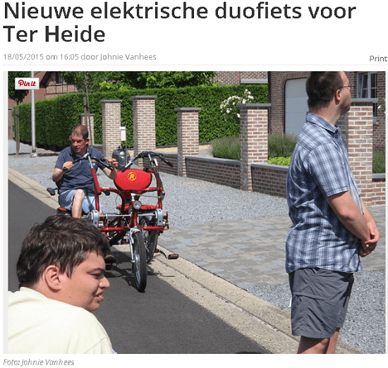 Duofiets mensen met beperking Duofiets mensen met beperking
