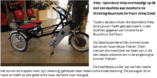 Duofiets voor buurthuis Duofiets voor buurthuis