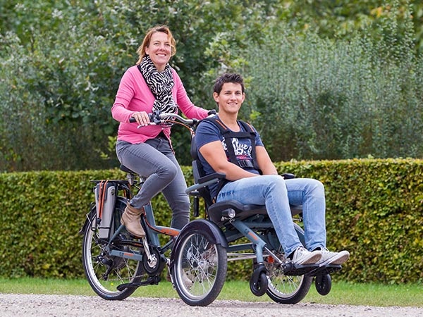 Transport bike OPair wheelchair bike Van Raam