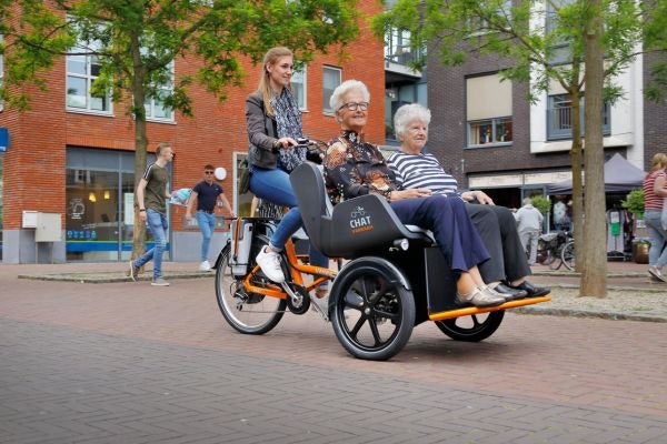 rickshaw bicycle chat from van raam offers new perspectives