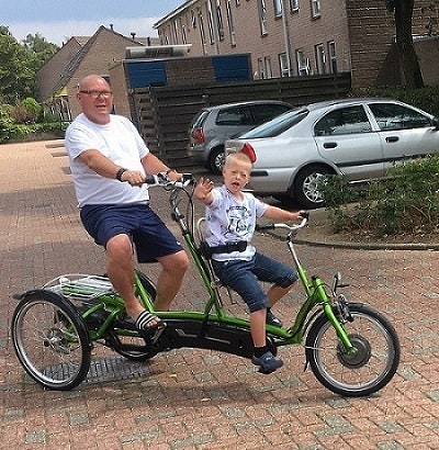 User experience child parent three wheel tandem Kivo Plus Antoinette Krol