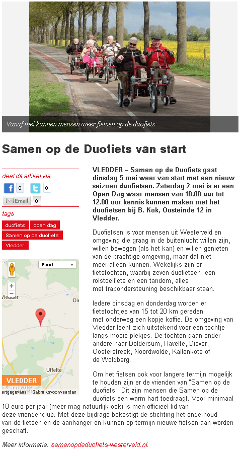 Samen op de duofiets