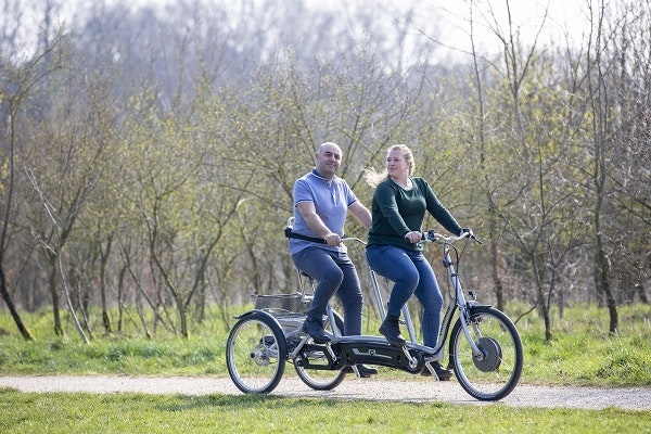 Vélo tandem à trois roues Van Raam Twinny Plus pour 2 personnes