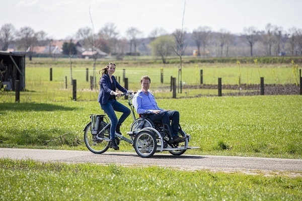 Fahrrad für 2 Personen Van Raam VeloPlus Rollstuhlfahrrad