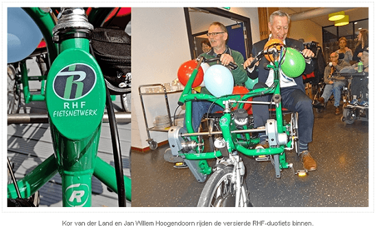 Lieferung Fun2Go Seite an Seite Fahrrad für die Raisin Hope Foundation