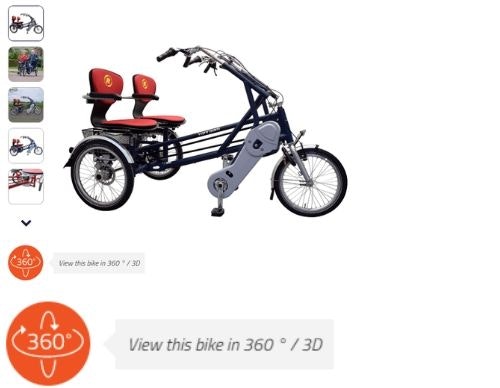 How to view new 360 degree and 3D photos Van Raam special needs bikes