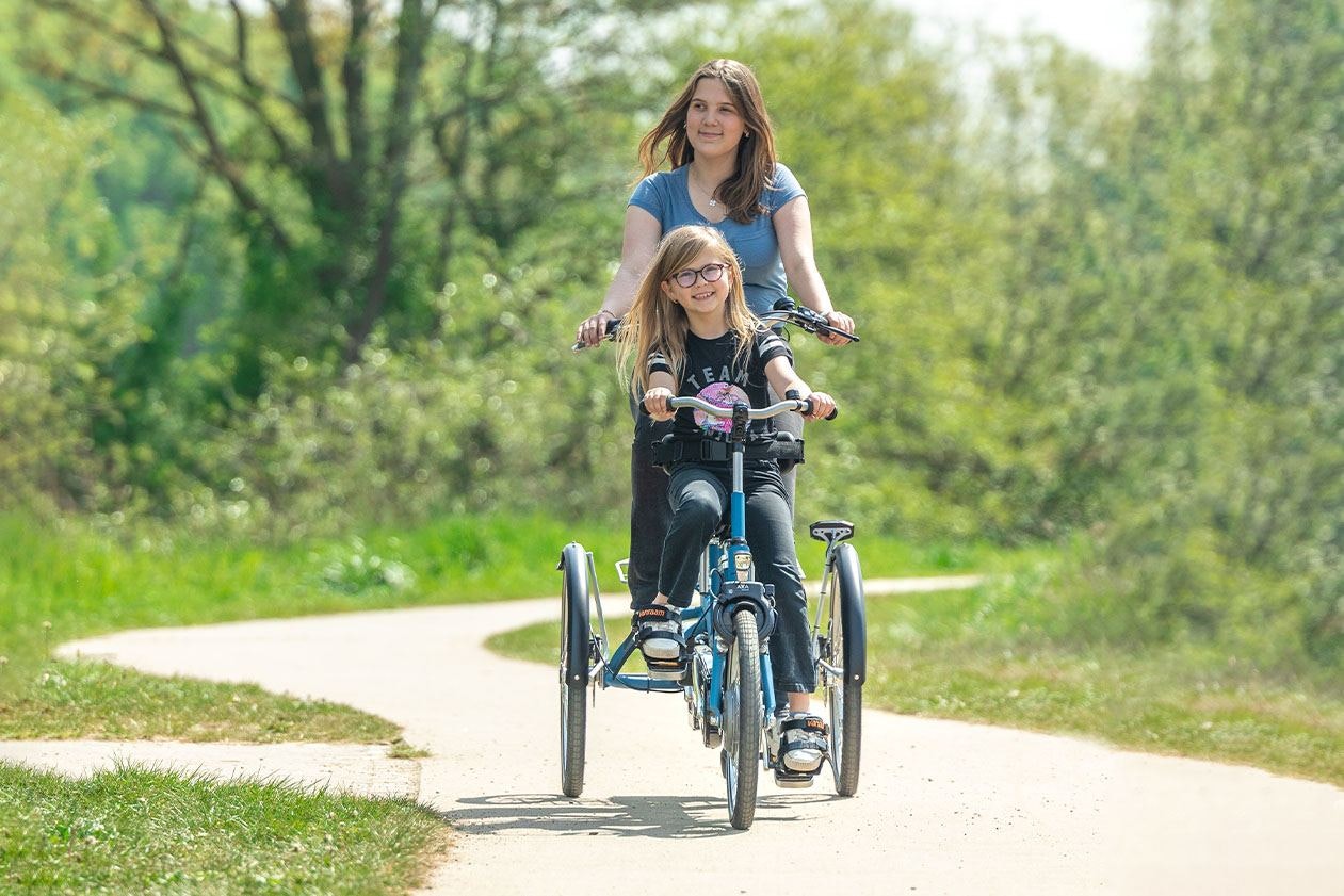 Ouder kind tandem driewieler Kivo Plus Van Raam