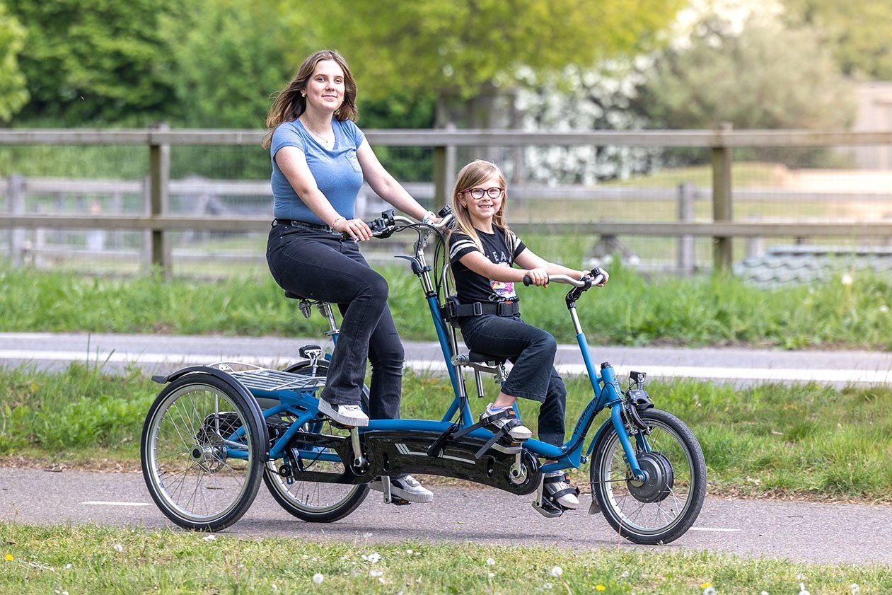 Van Raam Kivo Plus Tandem mit zwei Hinterräder für Eltern und Kind