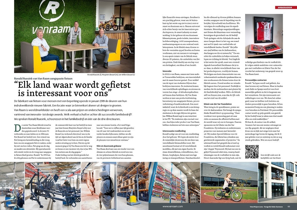 Van Raam in Ambassador Magazine Bergh in het Zadel