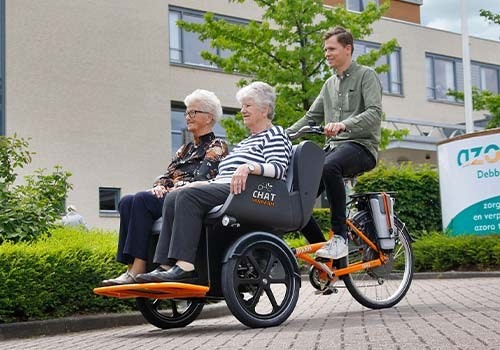 Van Raam Rikscha Fahrrad Chat zufriedene Benutzer