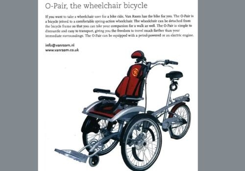 Van Raam special needs bikes in magazine made in Holland 2005