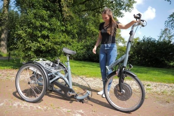 maxi tricycle cadre demontable van raam