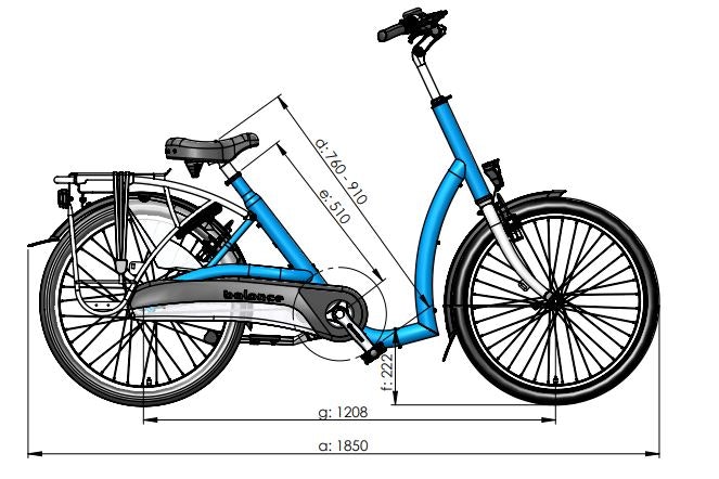 Measurements Van Raam Balance side