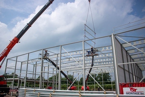 erweiterung van raam construction stahlbau