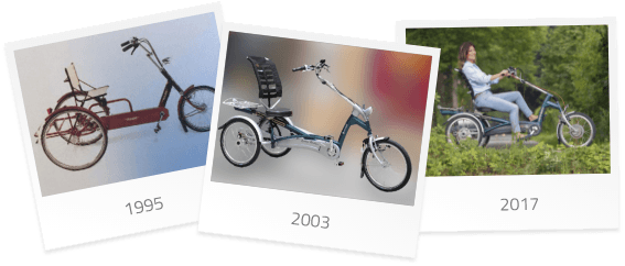 Le Easy Rider tricycle au fil des années