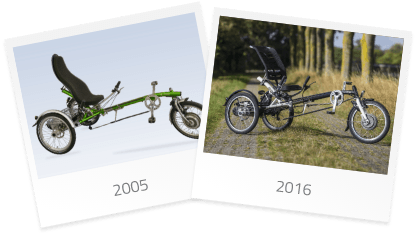 Easy Sport recumbent tricycle through the years