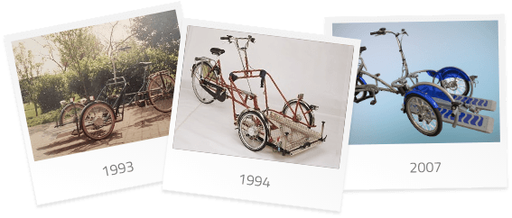 The VeloPlus wheechair bike through the years