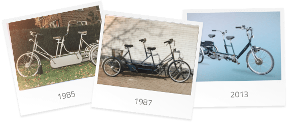 the twinny plus tricycle tandem through the years