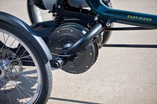 Silent HT motor bij de achteras van een vanRaam Easy Rider