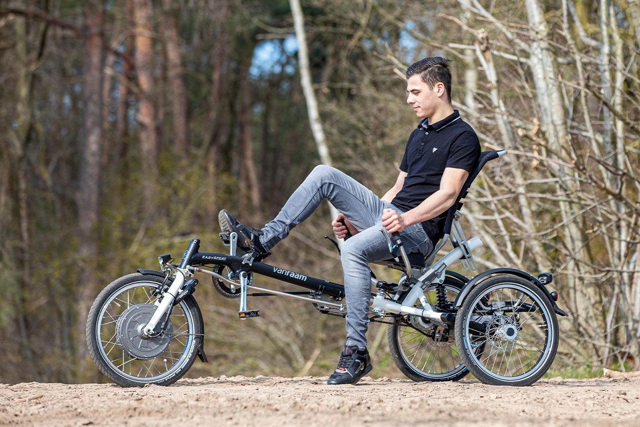 Electric recumbent tricycle for adults Van Raam Easy Sport