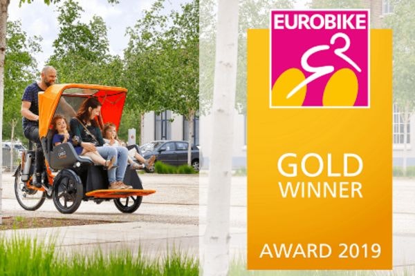 Le vélo pousse-pousse de Van Raam remporte le prix Eurobike Gold Award 2019