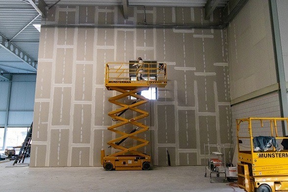 plaster walls are placed in new hall van raam varsseveld