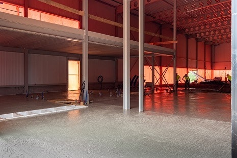 Concrete floor extension Van Raam Varsseveld