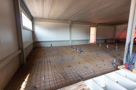 reinforcement for concrete floor hall van raam