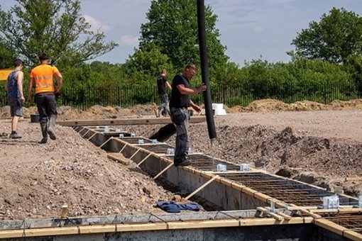 Van Raam expansion concrete pouring