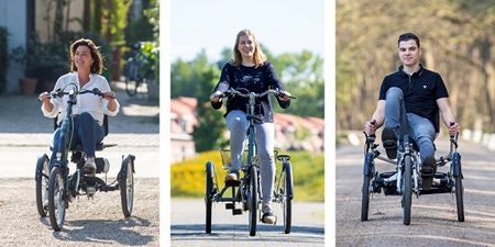 Fietsen op een driewieler voor volwassenen Van Raam