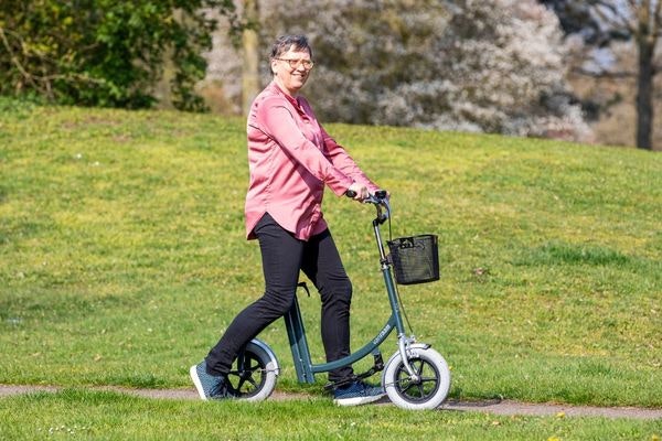 waarom zit er geen standaard op een fiets met 3 wielen parkeerrem Van Raam City Loophulp