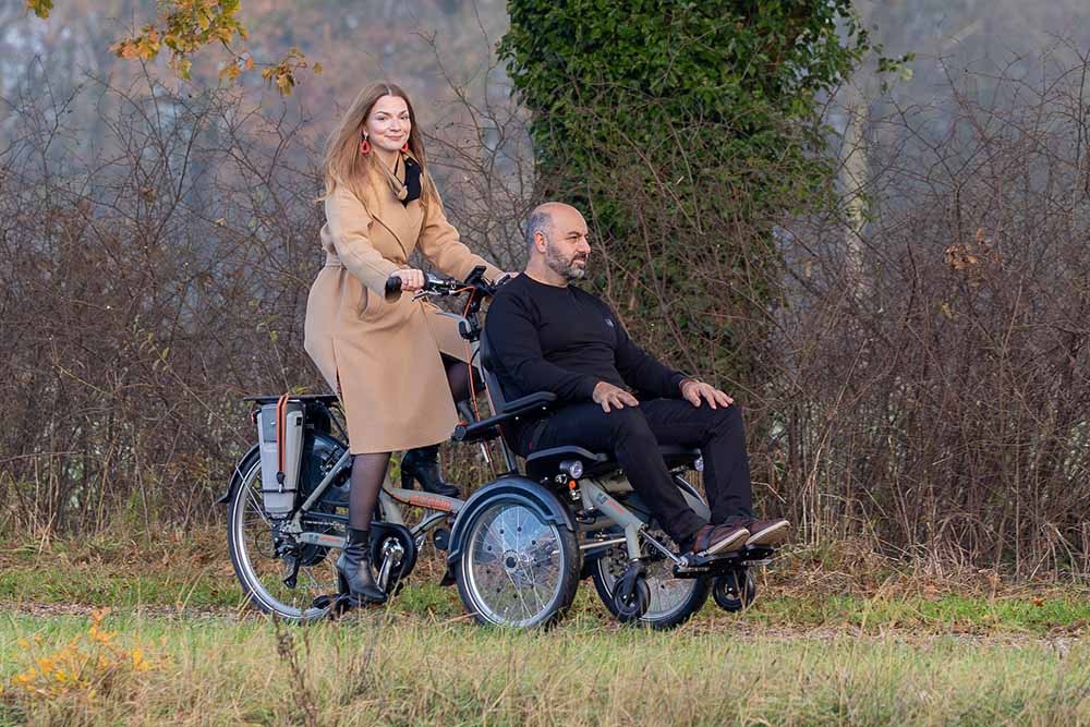 Van Raam OPair Rollstuhlfahrrad mit komfortablem Sitz