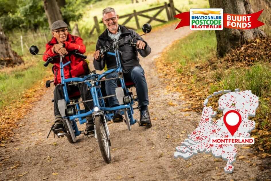 Paralelltandem fahren dank Postcode loterij Buurtfonds